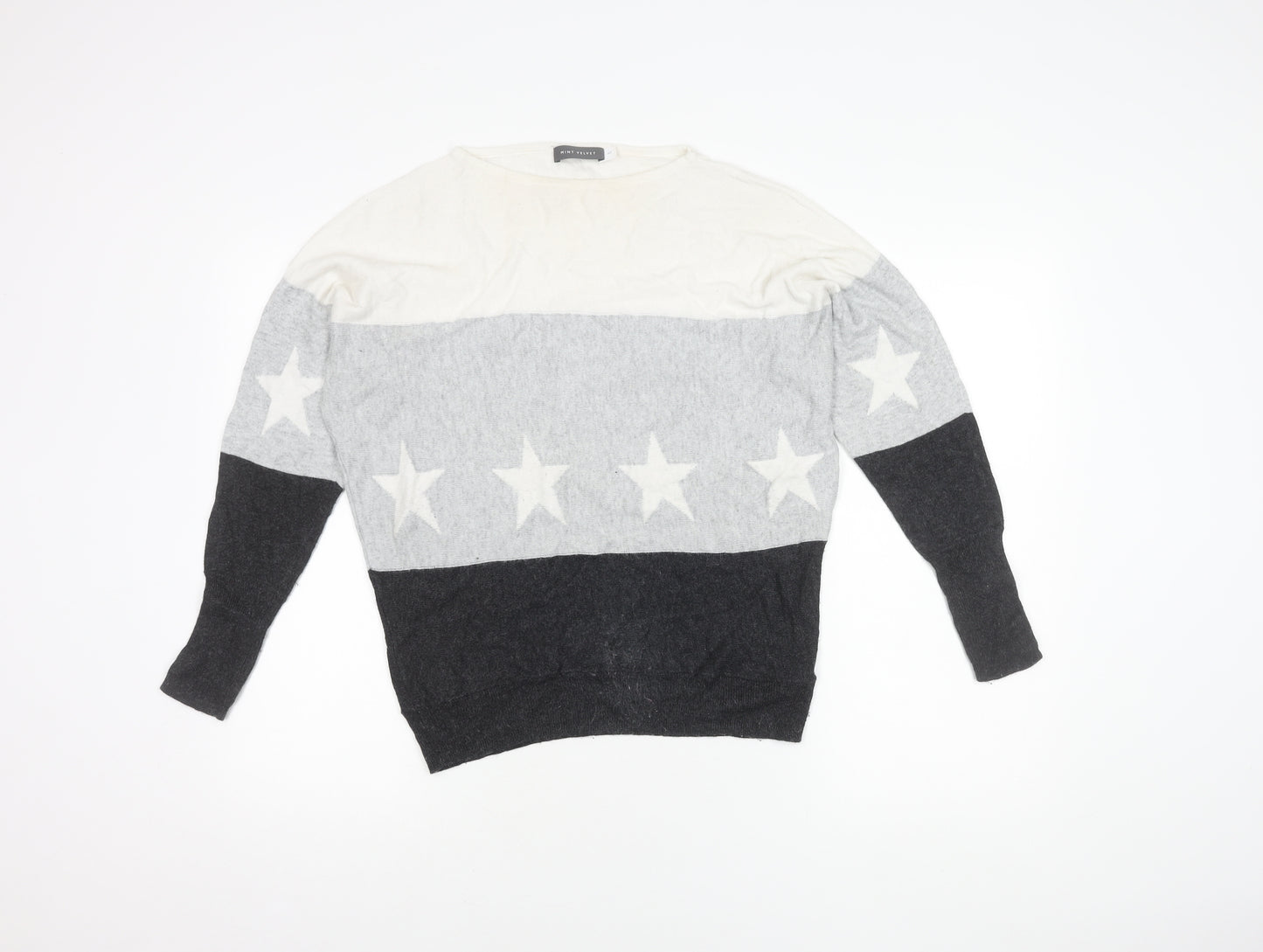 Mint Velvet Women's Grey XS Star Pullover Jumper