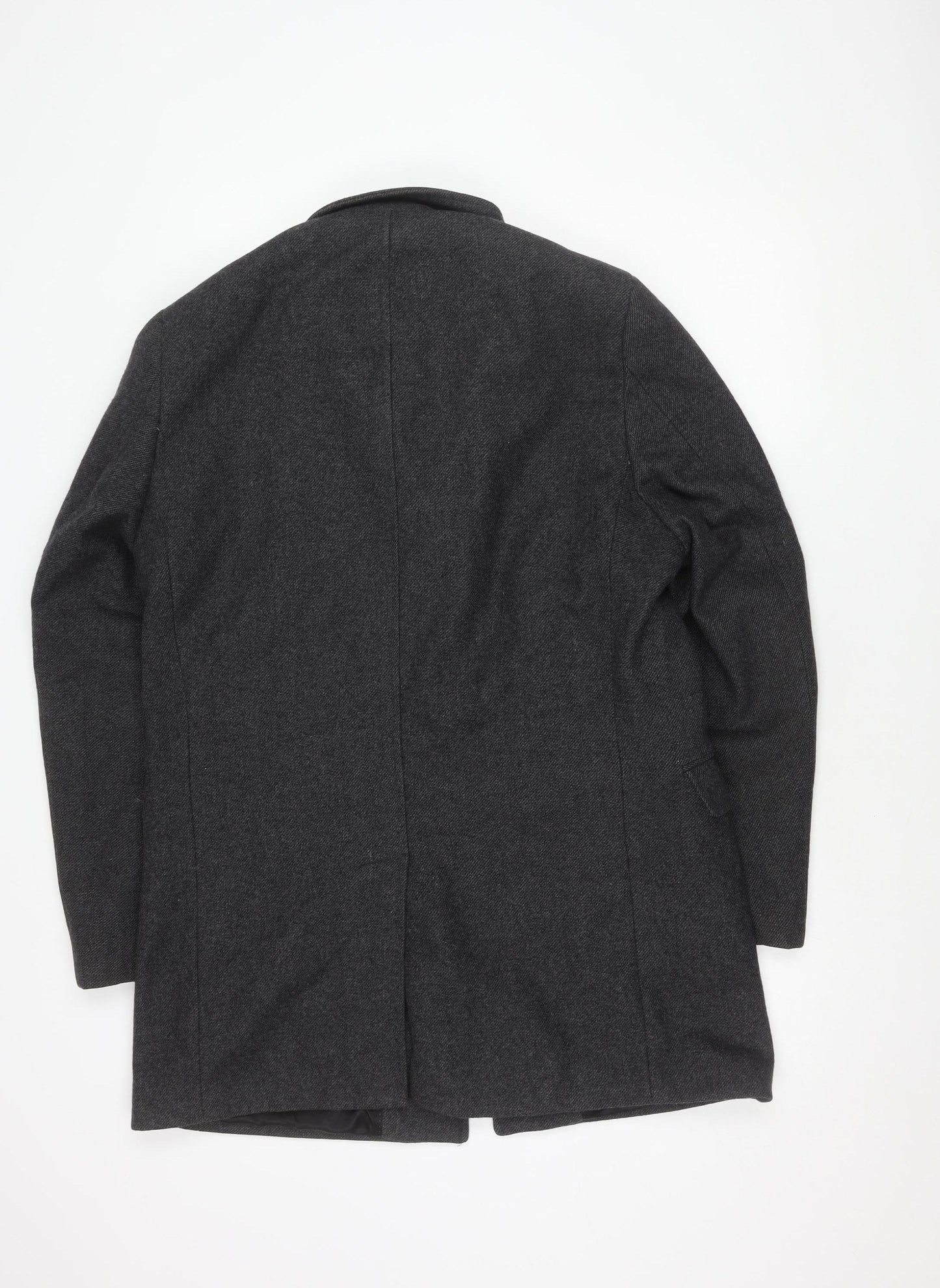 Mario Conti Men’s Grey Coat Size 50 Button Accent