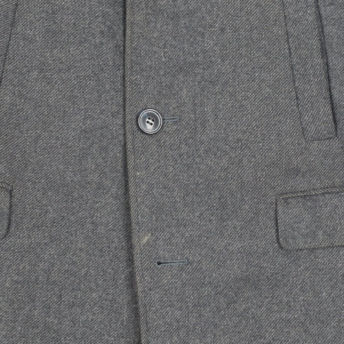 Mario Conti Men’s Grey Coat Size 50 Button Accent