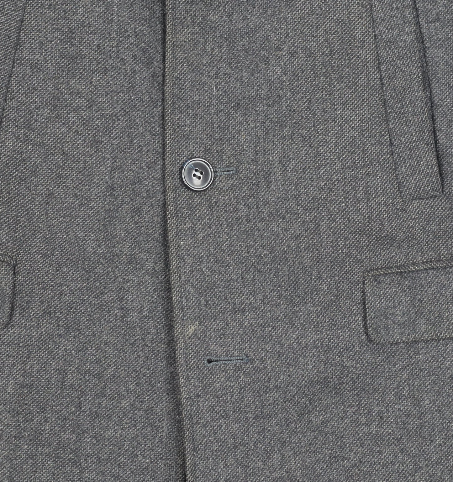 Mario Conti Men’s Grey Coat Size 50 Button Accent