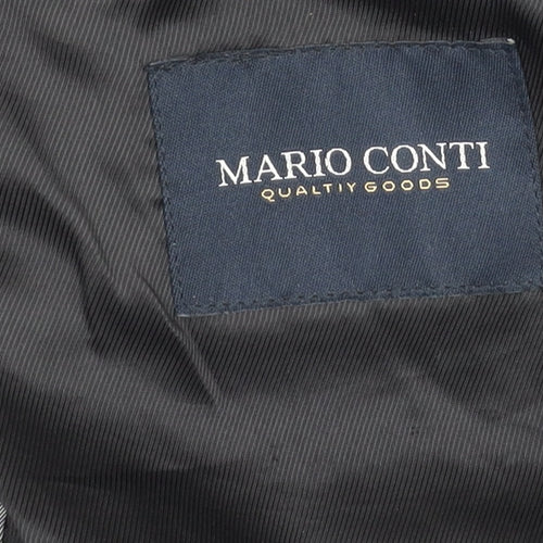 Mario Conti Men’s Grey Coat Size 50 Button Accent