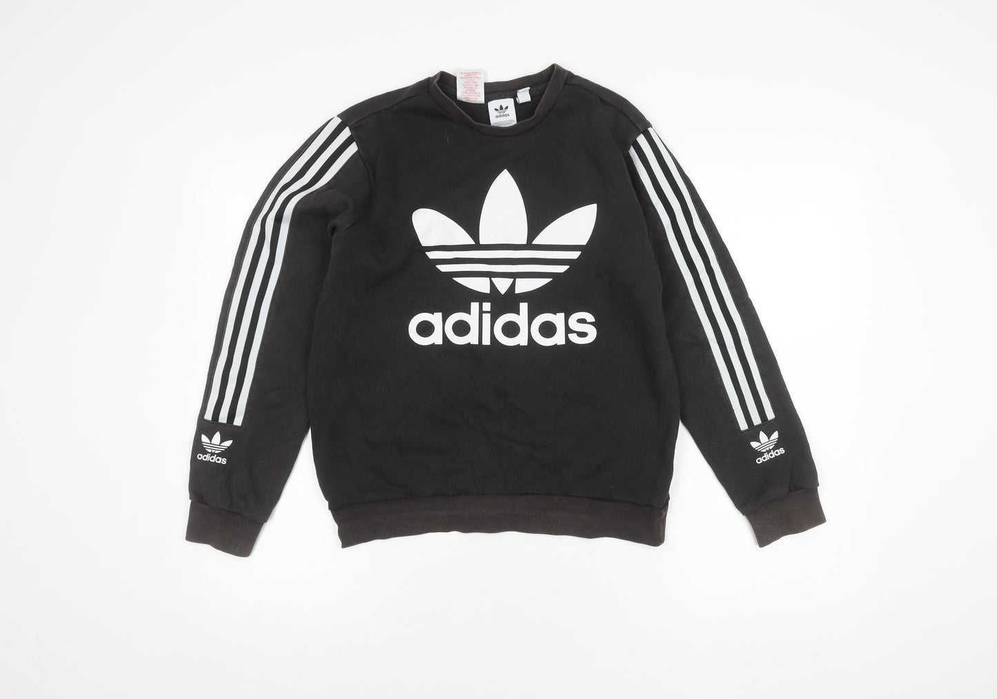Adidas Boys Black Logo Pullover Sweatshirt 13-14 Years