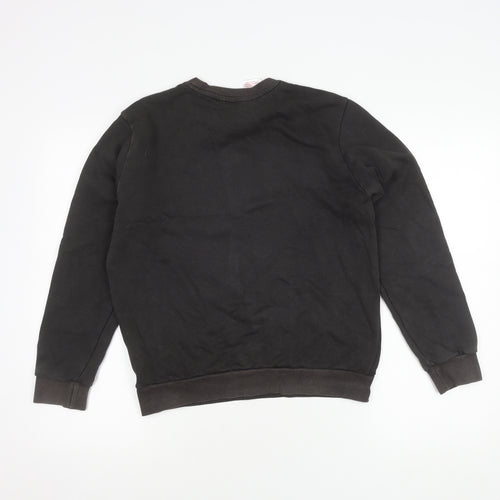 Adidas Boys Black Logo Pullover Sweatshirt 13-14 Years