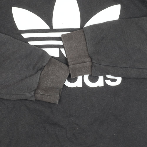 Adidas Boys Black Logo Pullover Sweatshirt 13-14 Years