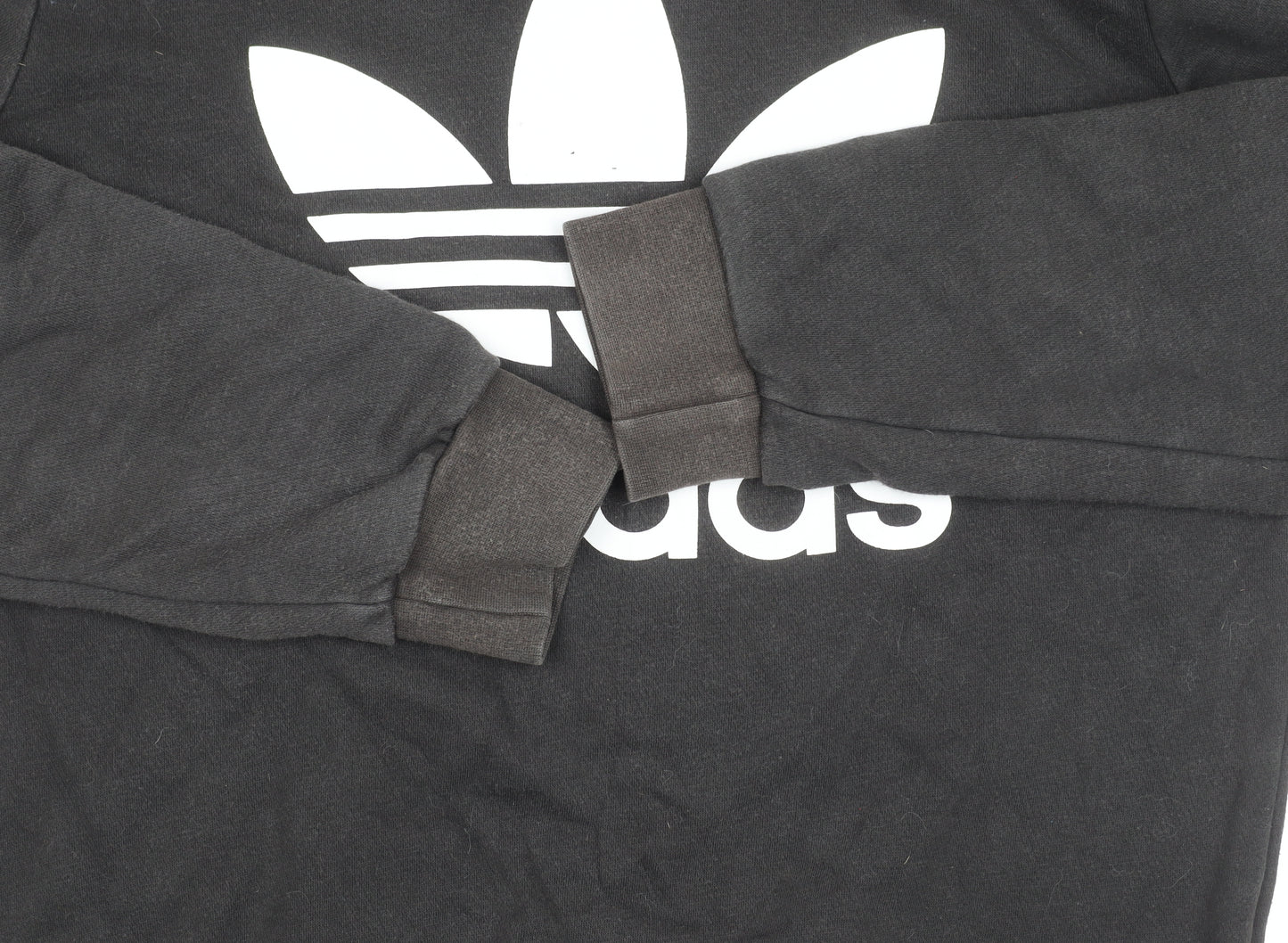 Adidas Boys Black Logo Pullover Sweatshirt 13-14 Years