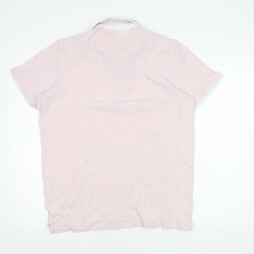 Jack & Jones Men's Pink XL Polo Shirt - Cotton Casual Wear