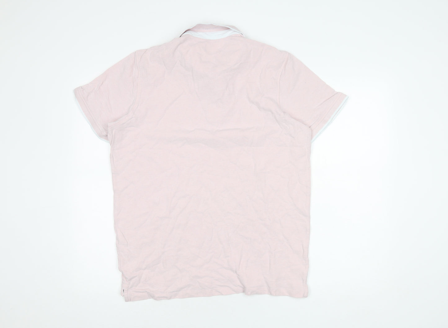 Jack & Jones Men's Pink XL Polo Shirt - Cotton Casual Wear
