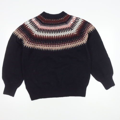 White Stuff Women's Blue Fair Isle Pullover Jumper, Size 10