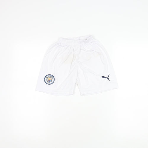 Puma Boys White Football Shorts 8-9 Years