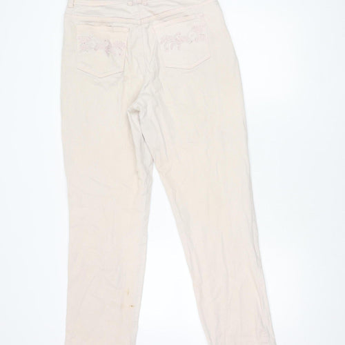 Gloria Vanderbilt Women's Ivory Jeans Size 12