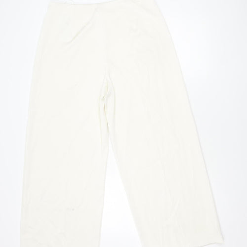 Marks and Spencer Ivory Straight Trousers Size 14 Women