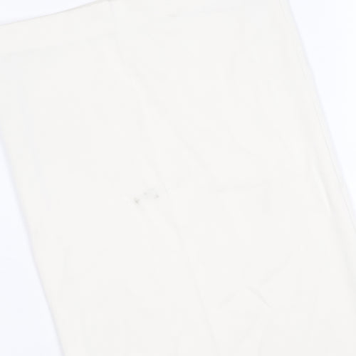 Marks and Spencer Ivory Straight Trousers Size 14 Women