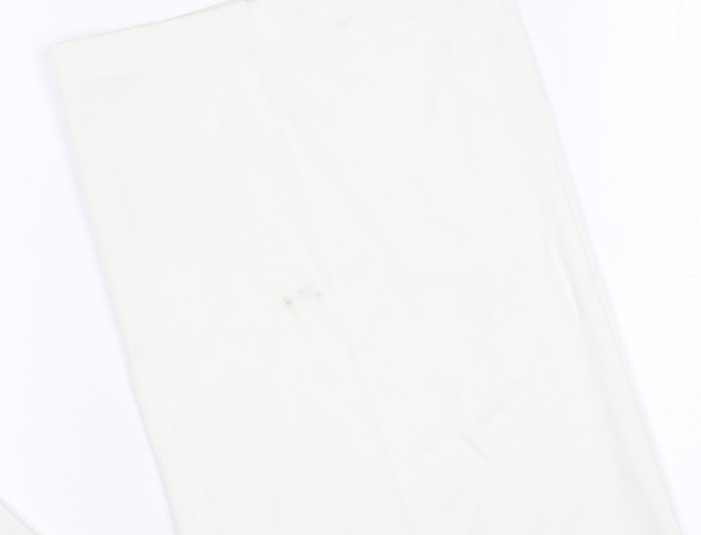 Marks and Spencer Ivory Straight Trousers Size 14 Women