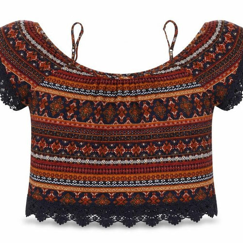 Forever 21 Women's Multicoloured Cropped Blouse L