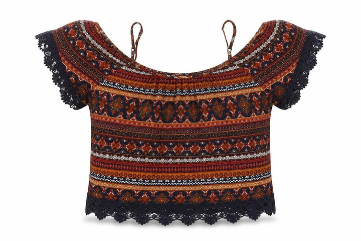 Forever 21 Women's Multicoloured Cropped Blouse L