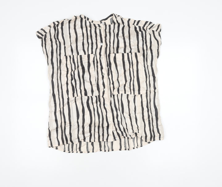 MNG Women's Multicoloured Striped Blouse S