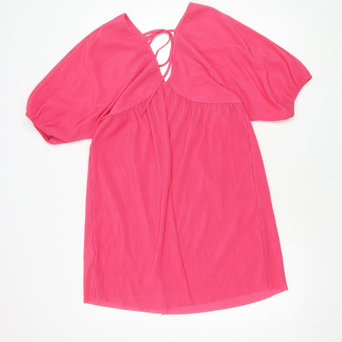 MNG Women's Pink Dress, Size 12, Elegant Tie Closure