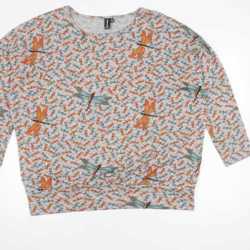 Izabel London Women's Multicoloured Dragonflies Jumper, Size 14