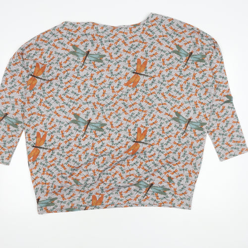 Izabel London Women's Multicoloured Dragonflies Jumper, Size 14