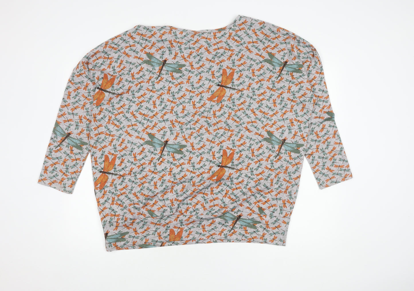 Izabel London Women's Multicoloured Dragonflies Jumper, Size 14