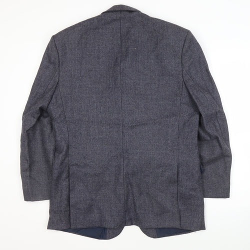 Wellington Men's Grey Wool Blazer, 42R, Classic Style