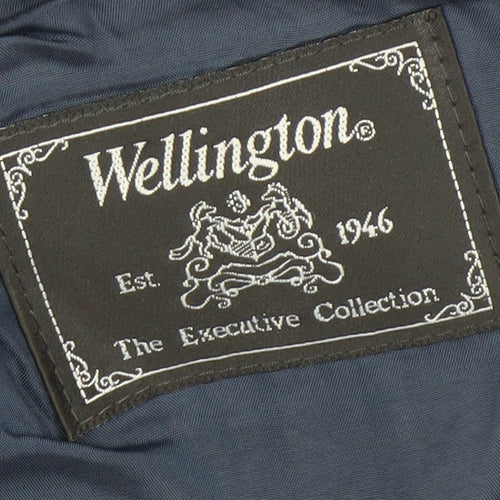 Wellington Men's Grey Wool Blazer, 42R, Classic Style