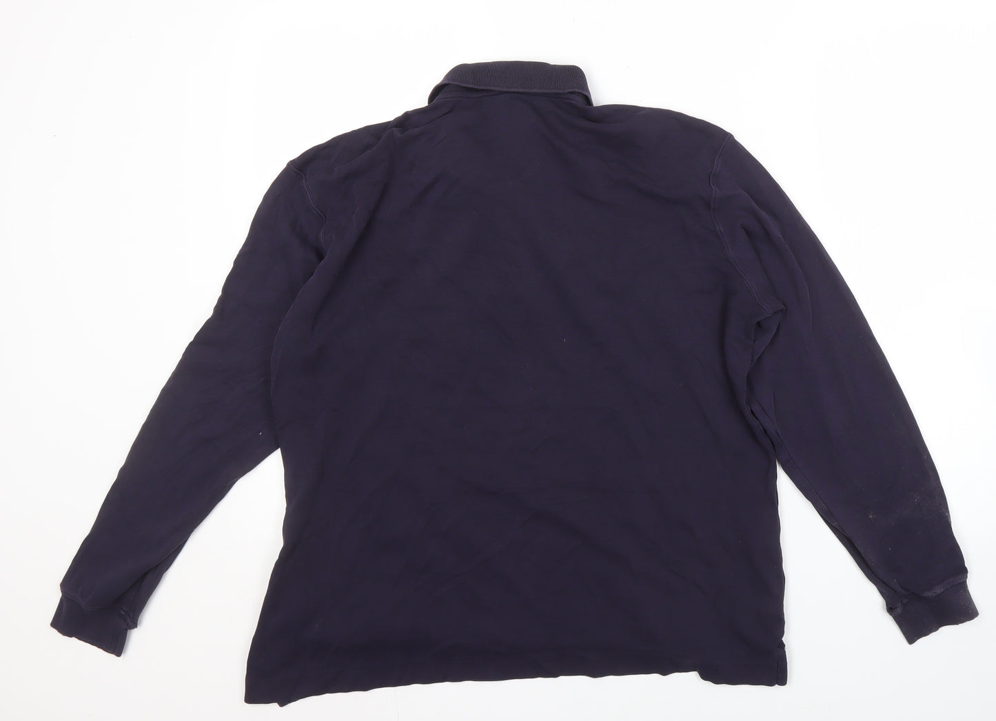 Lands' End Men's XL Long Sleeve Blue Polo