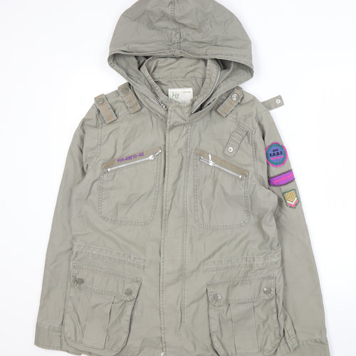 H! By Henry Holland Women's Green Parka, Size 16