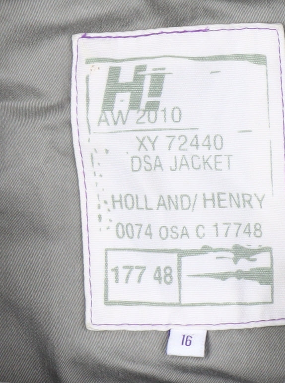 H! By Henry Holland Women's Green Parka, Size 16