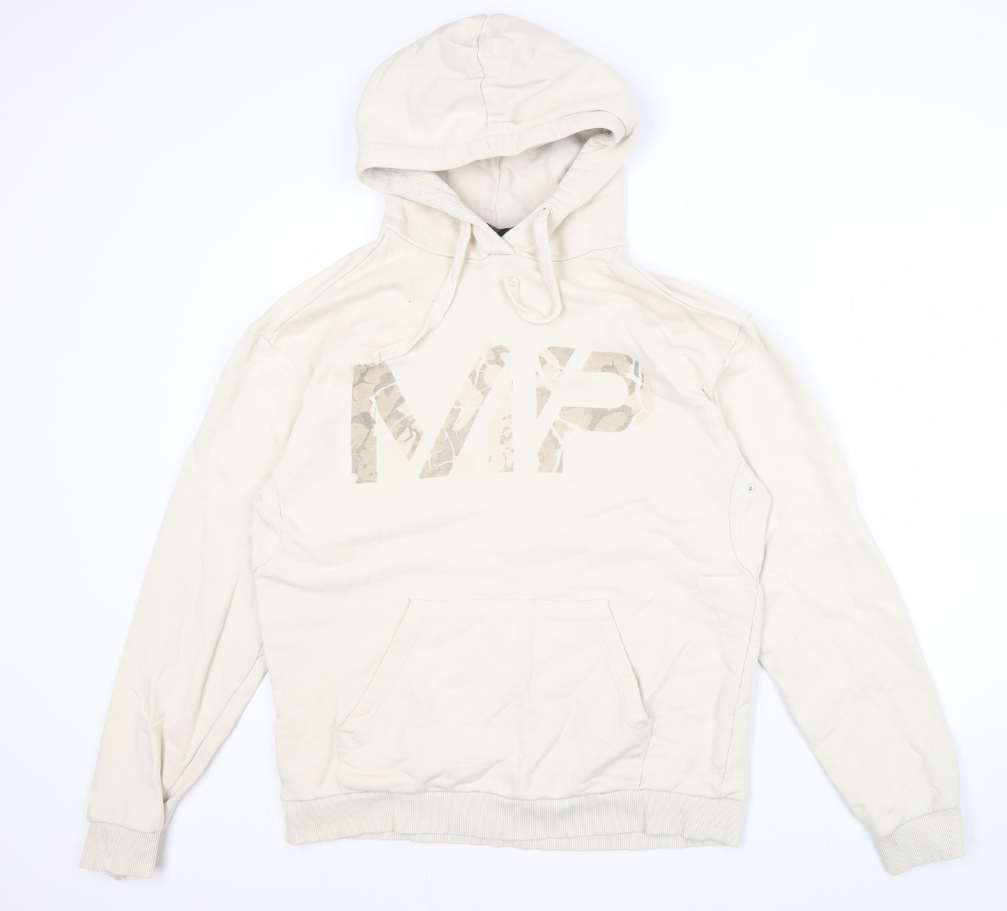 MP Men's Beige XL Hoodie Pullover Logo Style