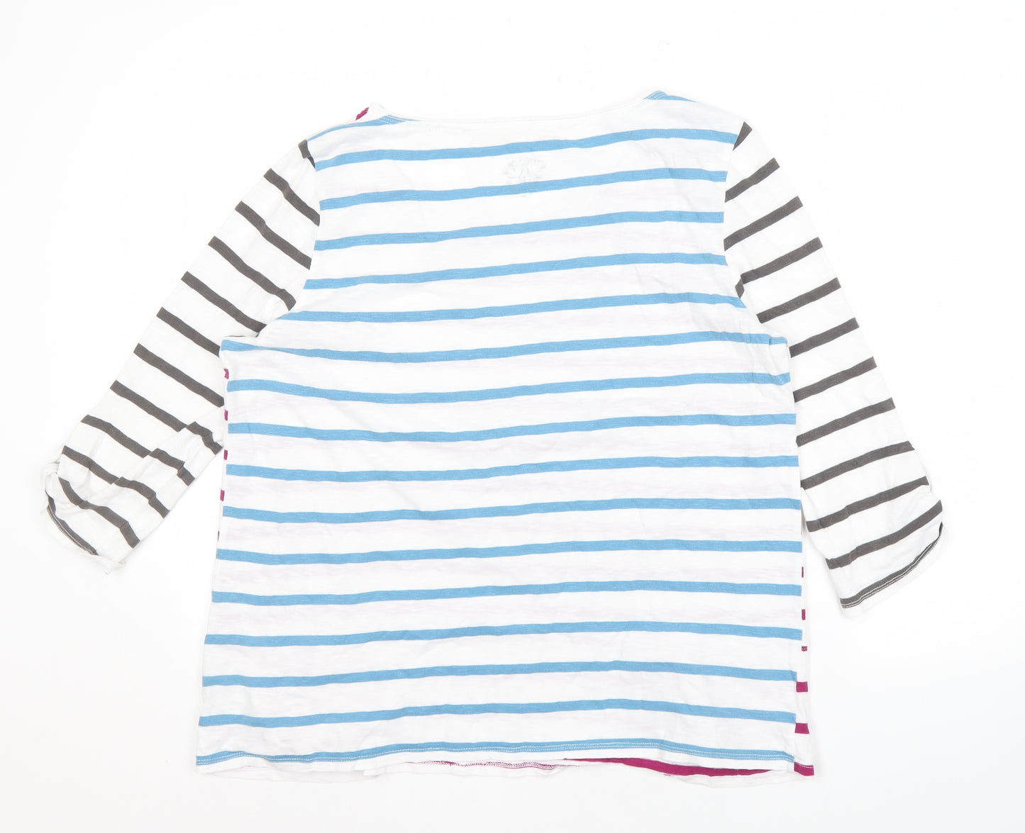 White Stuff Women's Multicoloured Striped T-Shirt Size 14