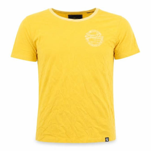 SuperDry Men's Yellow L Cotton Logo T-Shirt