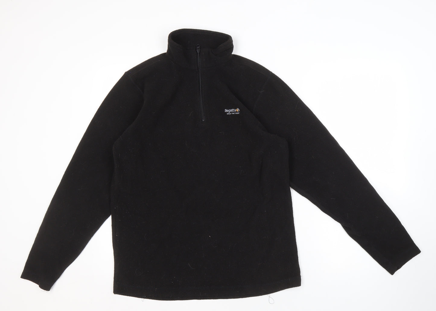Regatta Men's Black Fleece 1/4 Zip Sweatshirt L