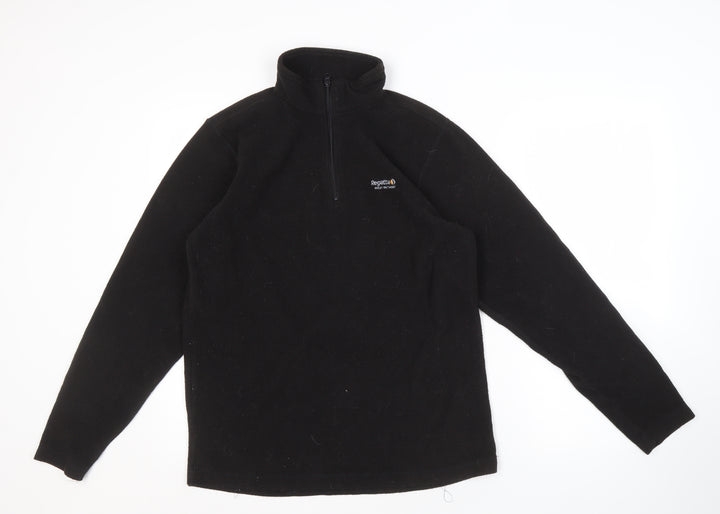 Regatta Men's Black Fleece 1/4 Zip Sweatshirt L