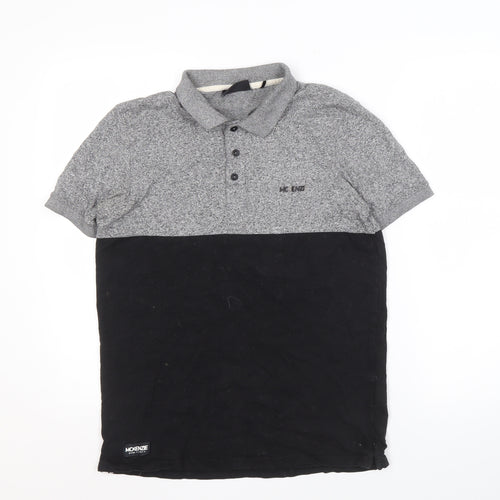 McKenzie Men's Grey Black Polo Shirt S Short Sleeve