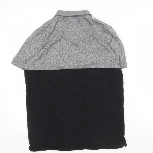 McKenzie Men's Grey Black Polo Shirt S Short Sleeve