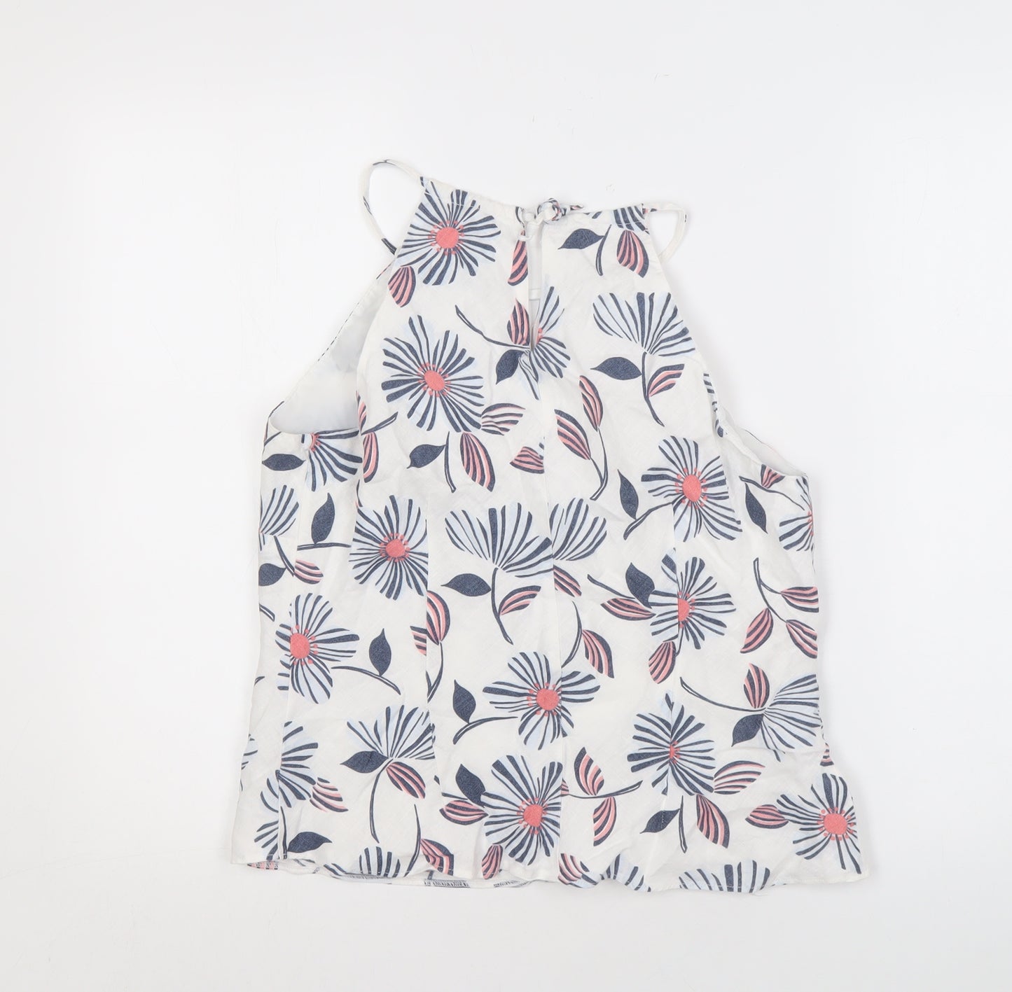 Principles Petite Floral Linen Halter Camisole, Size 14