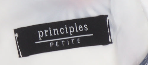 Principles Petite Floral Linen Halter Camisole, Size 14