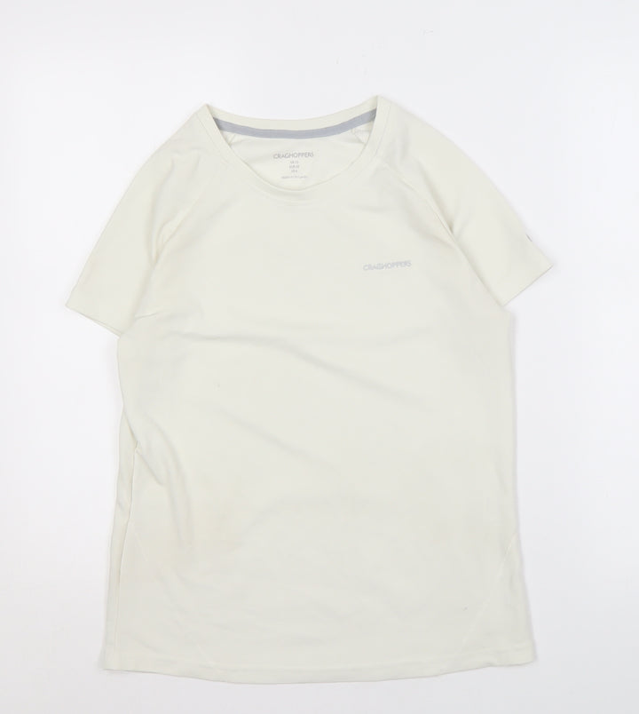 Craghoppers Women's White Activewear T-Shirt Size 12