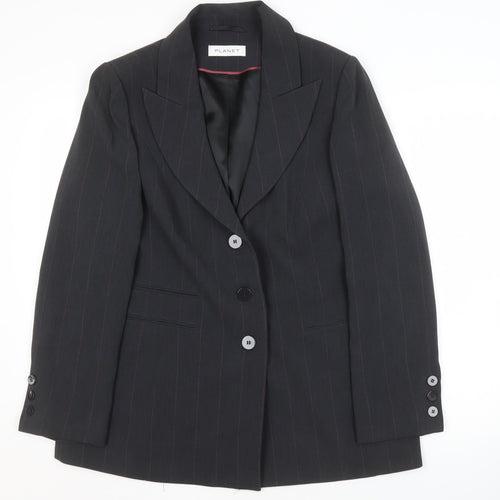 Planet Women's Black Pinstripe Blazer Size 16