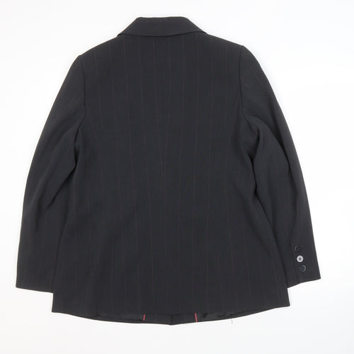 Planet Women's Black Pinstripe Blazer Size 16