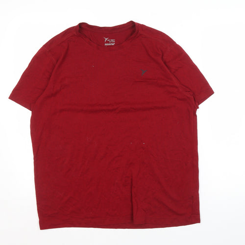 Old Navy Men's Red T-Shirt, Large, Activewear Solid Tee