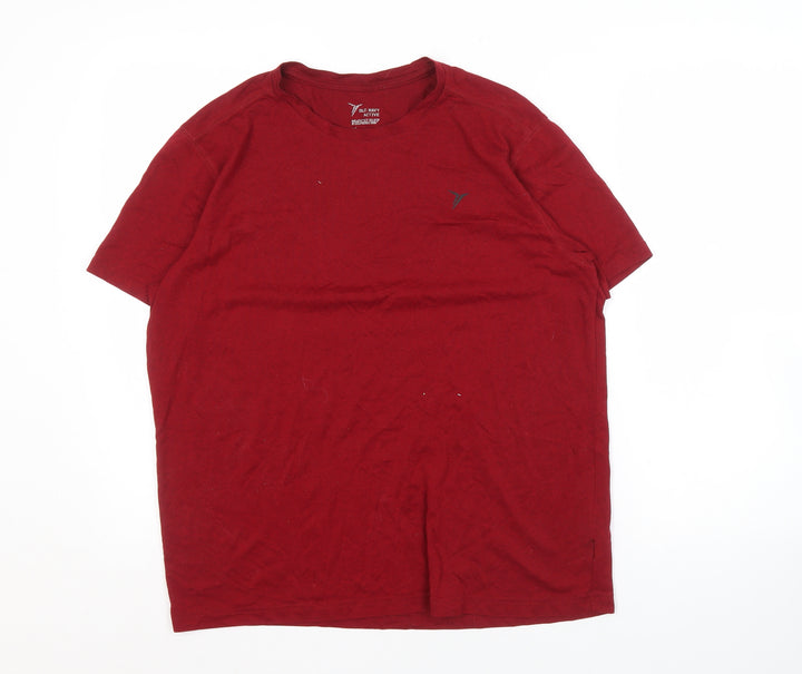 Old Navy Men's Red T-Shirt, Large, Activewear Solid Tee