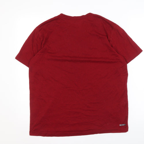 Old Navy Men's Red T-Shirt, Large, Activewear Solid Tee
