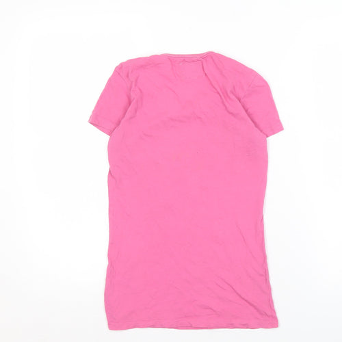 Retro Jeans Women's Pink Cotton T-Shirt, Size S