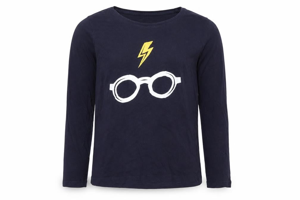 Harry Potter Boys Blue Long Sleeve T-Shirt S Graphic Wizard