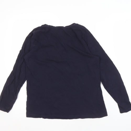 Harry Potter Boys Blue Long Sleeve T-Shirt S Graphic Wizard