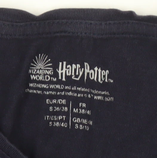 Harry Potter Boys Blue Long Sleeve T-Shirt S Graphic Wizard