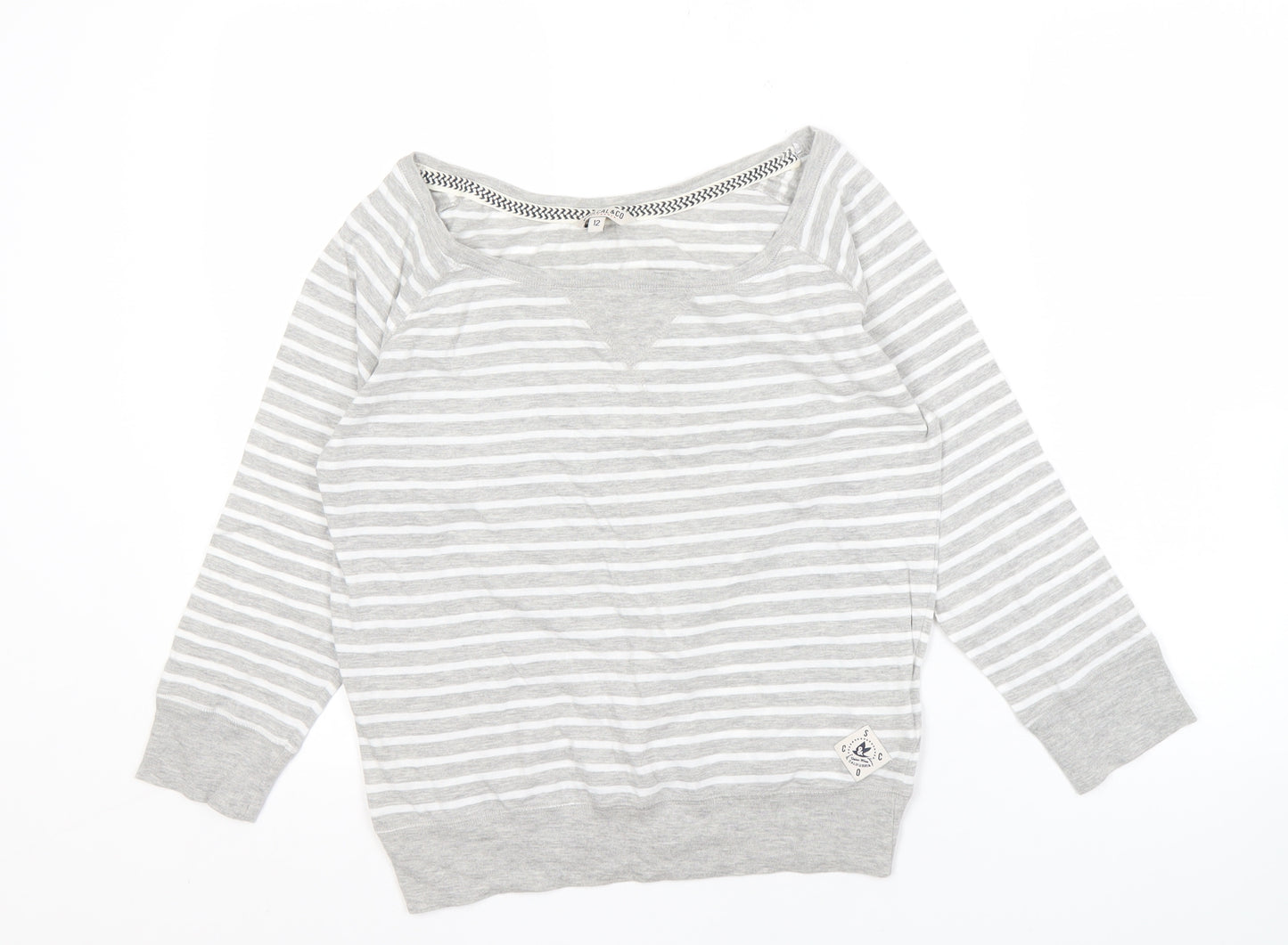 SoulCal & Co Women's Grey Striped Long Sleeve Jumper