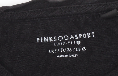 Pink Soda Sport Women's Black T-Shirt Size 8